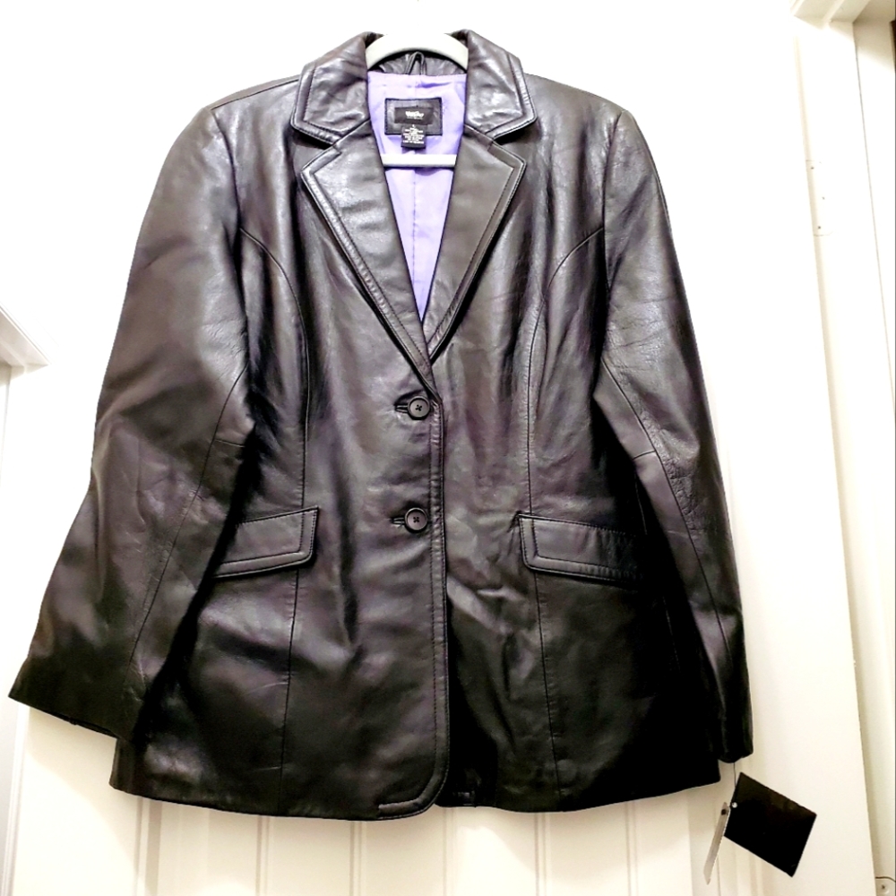 Sold! NWT Mossimo Black Leather Jacket Size Large